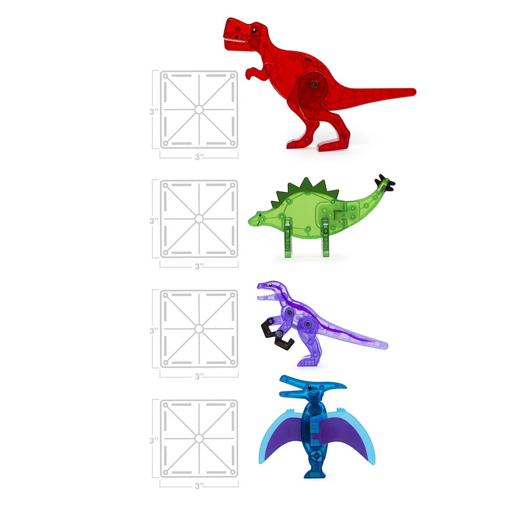 40pc Magna-Tiles Dino World Kids/Childrens Magnetic Construction Toy Set 3y+
