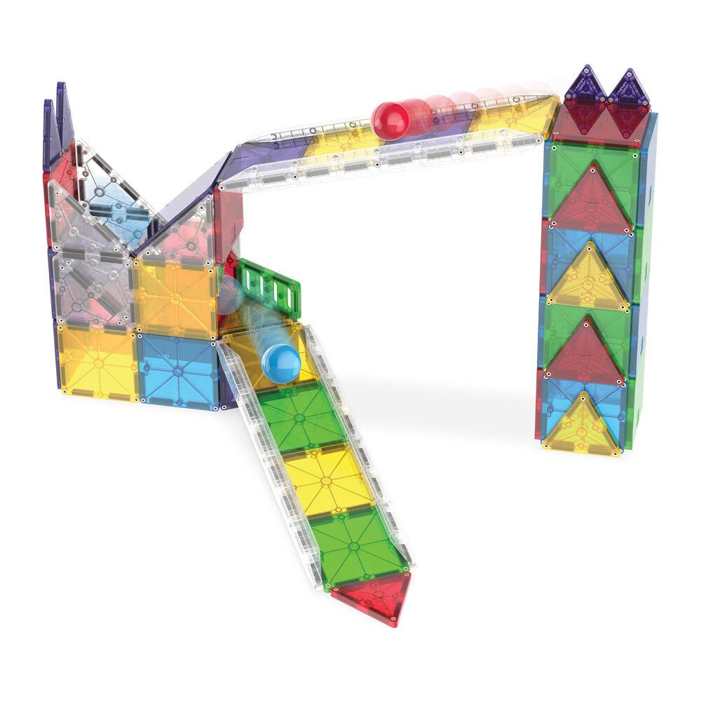 90pc Magna-Tiles Children's Deluxe Rail Racers Magnetic Building Set 3Y+