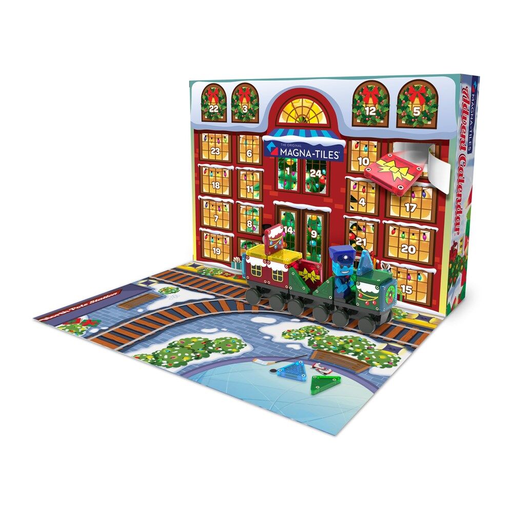 34pc Magna-Tiles Christmas Advent Calendar Magnetic Building Set 3Y+