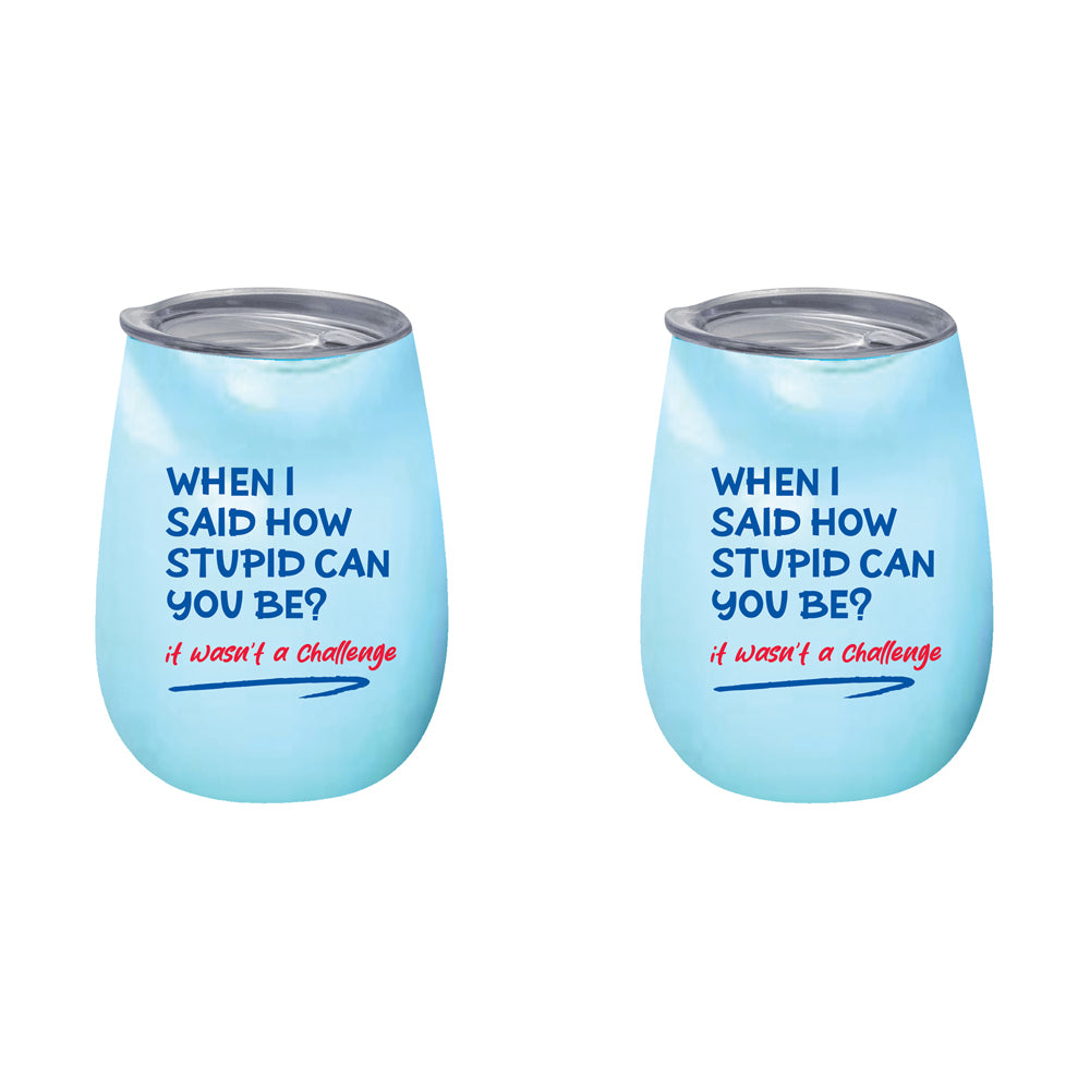 2PK When I Said How Stupid 360ml S/S Vacuum Insulated Tumbler Double Walled Mug