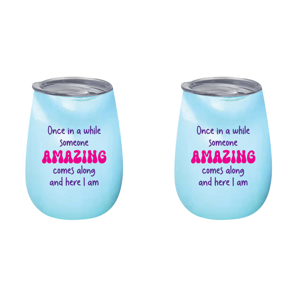 2PK Once In A While Someone 360ml S/Steel Double Walled Insulated Mug