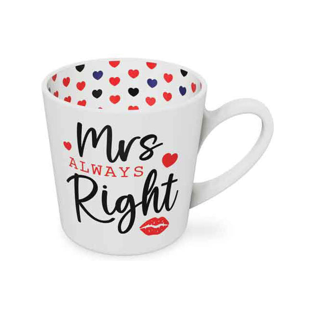 2PK Mrs. Always Right Beautiful on the Inside 420ml/10cm New Bone China Mug