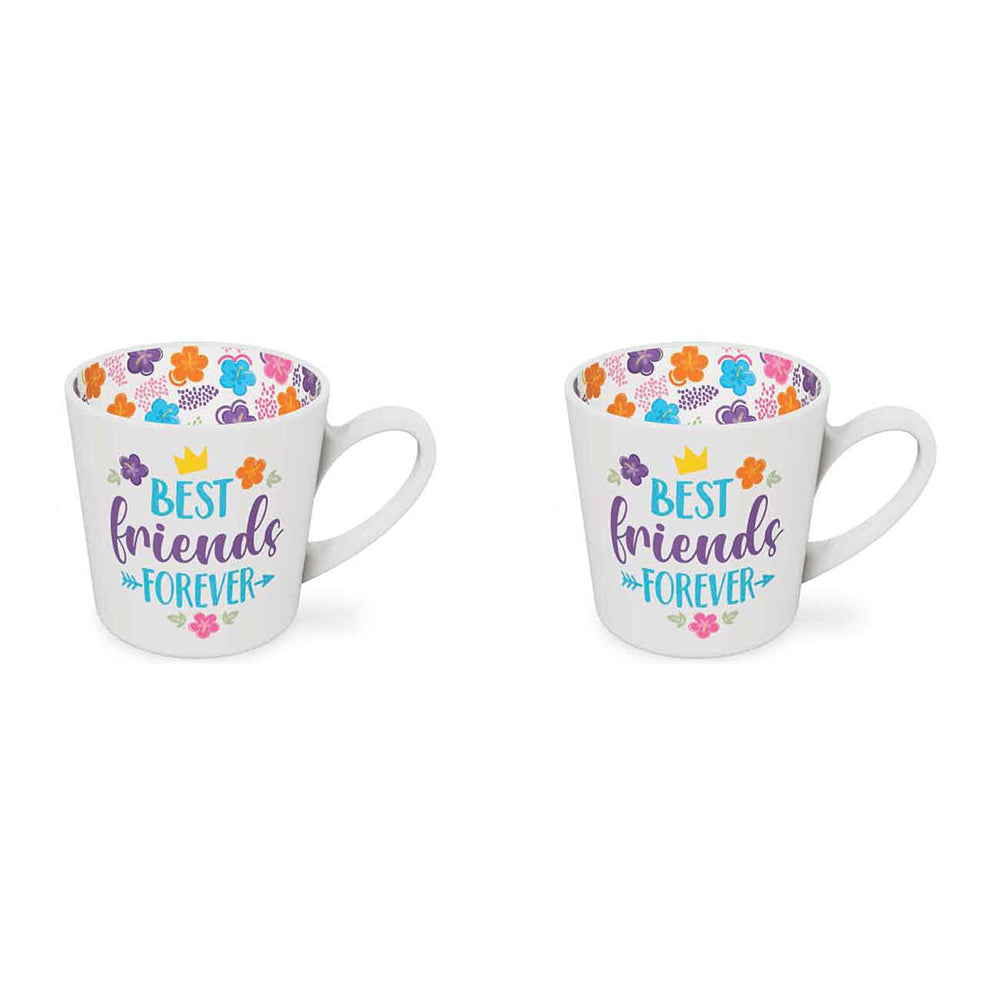 2PK Best Friends for EverBeautiful on the Inside 420ml/10cm New Bone China Mug