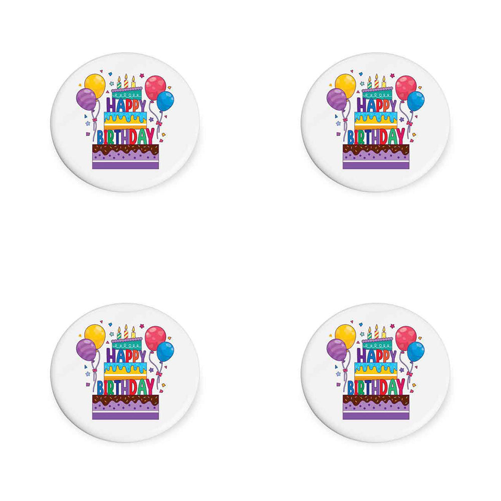 4PK Happy Birthday Beautiful on the Inside Ceramic Coaster Round 10cm