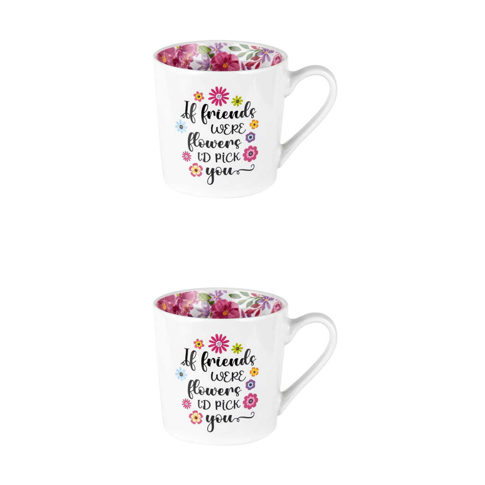 2PK LMD New Bone China Friends Beautiful Inside Mug 400ml