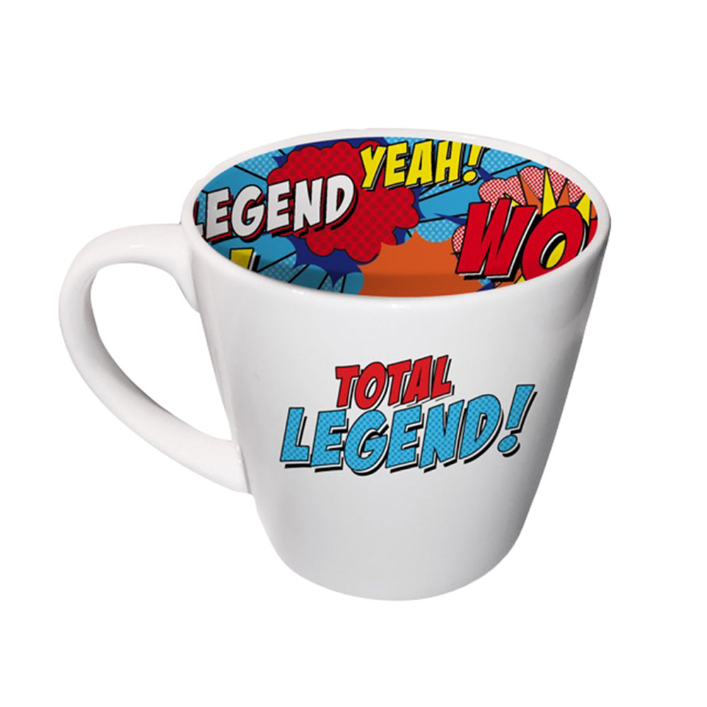 2PK the Legend Inside Out Tea/Coffee Novelty Gift Mug 400ml Drinking Cup