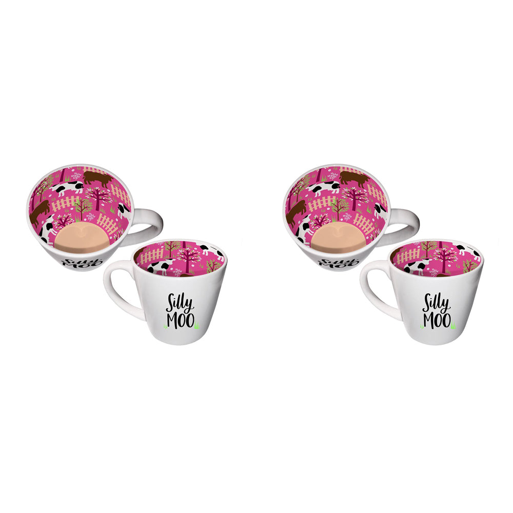 2PK Silly Moo Inside Out 410ml Ceramic Coffee/Tea Mug w/ Handle