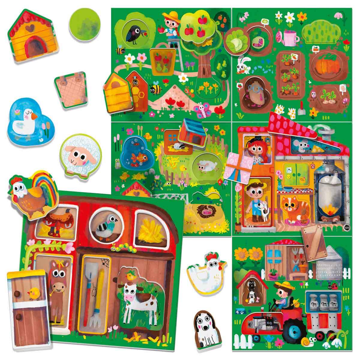 Headu Montessori Baby Play Farm Flashcards Kids Activity Game Set 2-5y