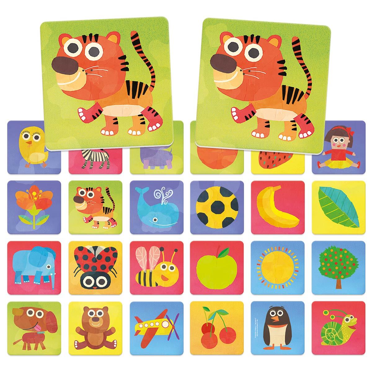 48pc Headu Baby Memo Chunky Cardboard Tiles Kids Memory Game 2-5y