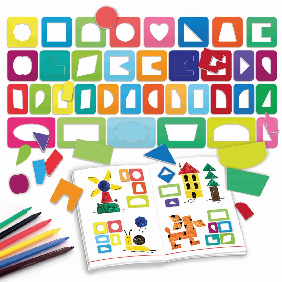 Headu Montessori Stencil Kids Fun Activity Game Kit 3-6y
