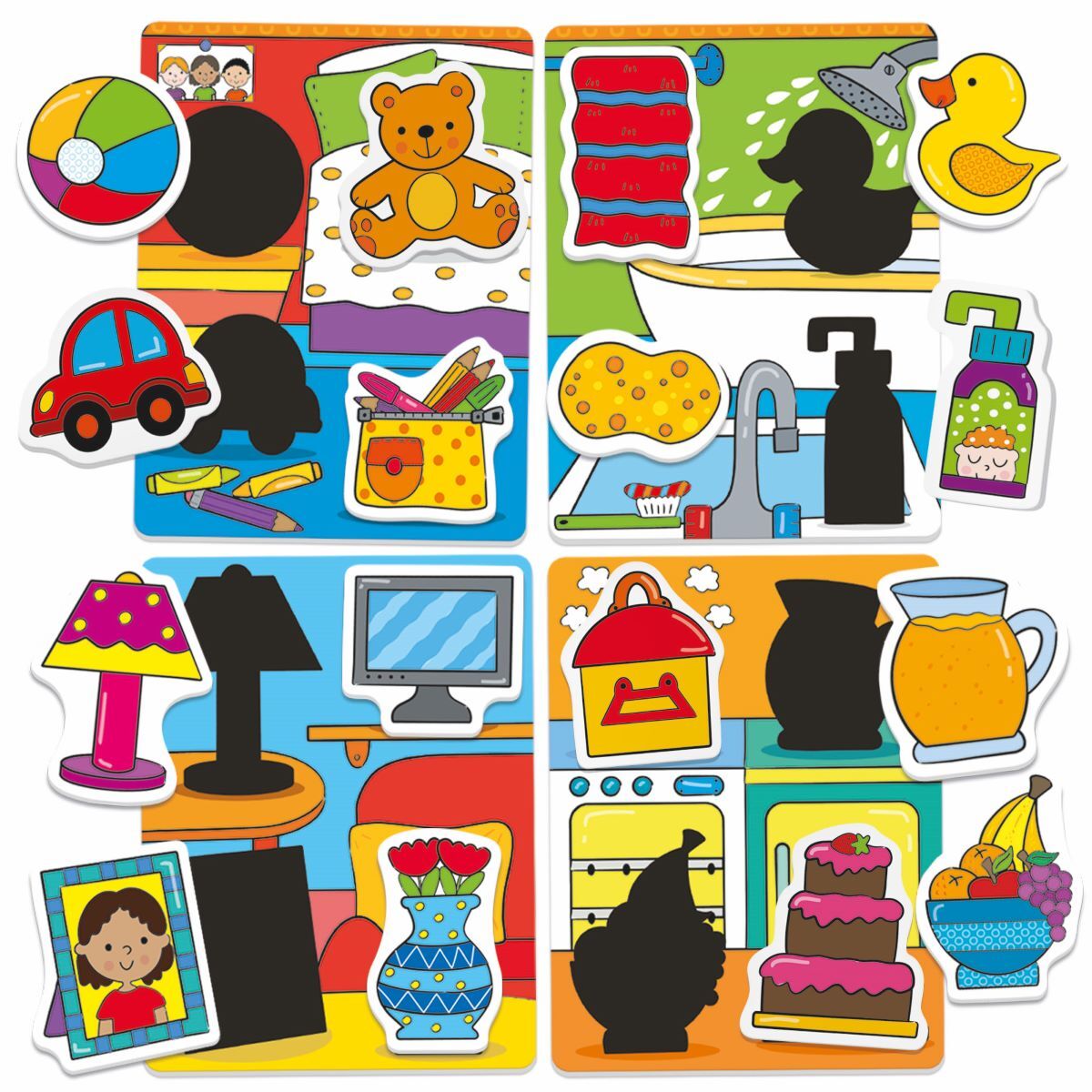 Headu Baby Silhouette Shape Matching Puzzle Board Game Set Kids 2-4y