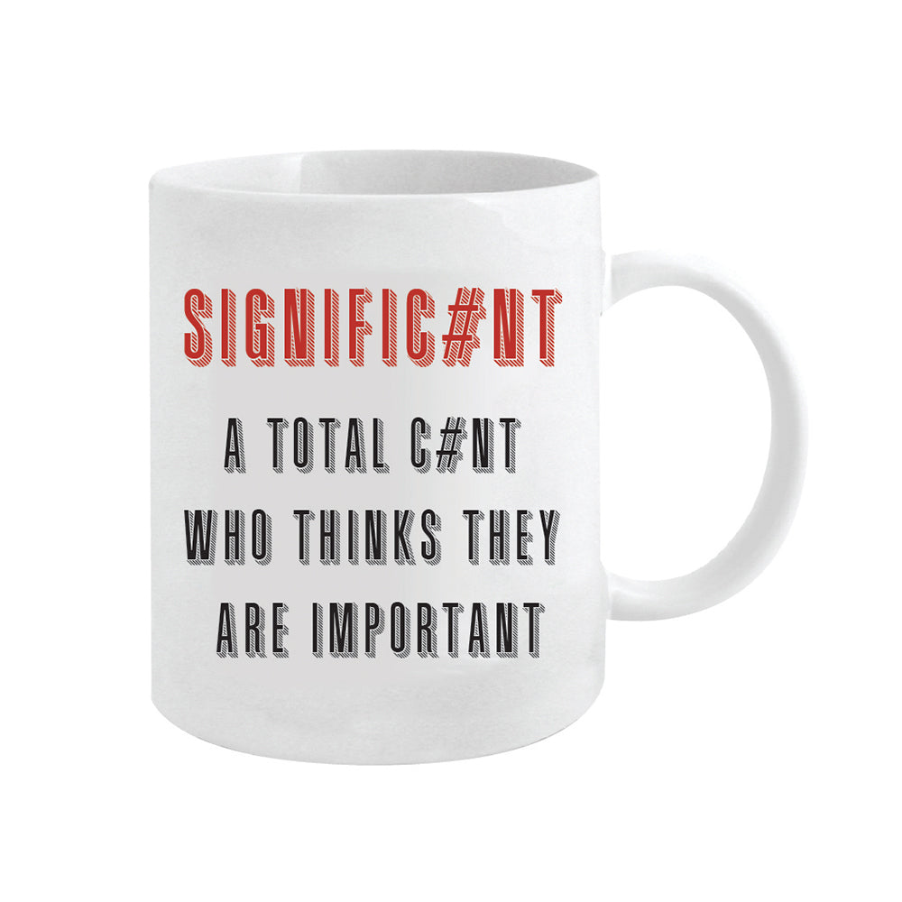 2PK Signific#Nt Novelty Printed Ceramic Mug 350ml 21cm Drinking Cup
