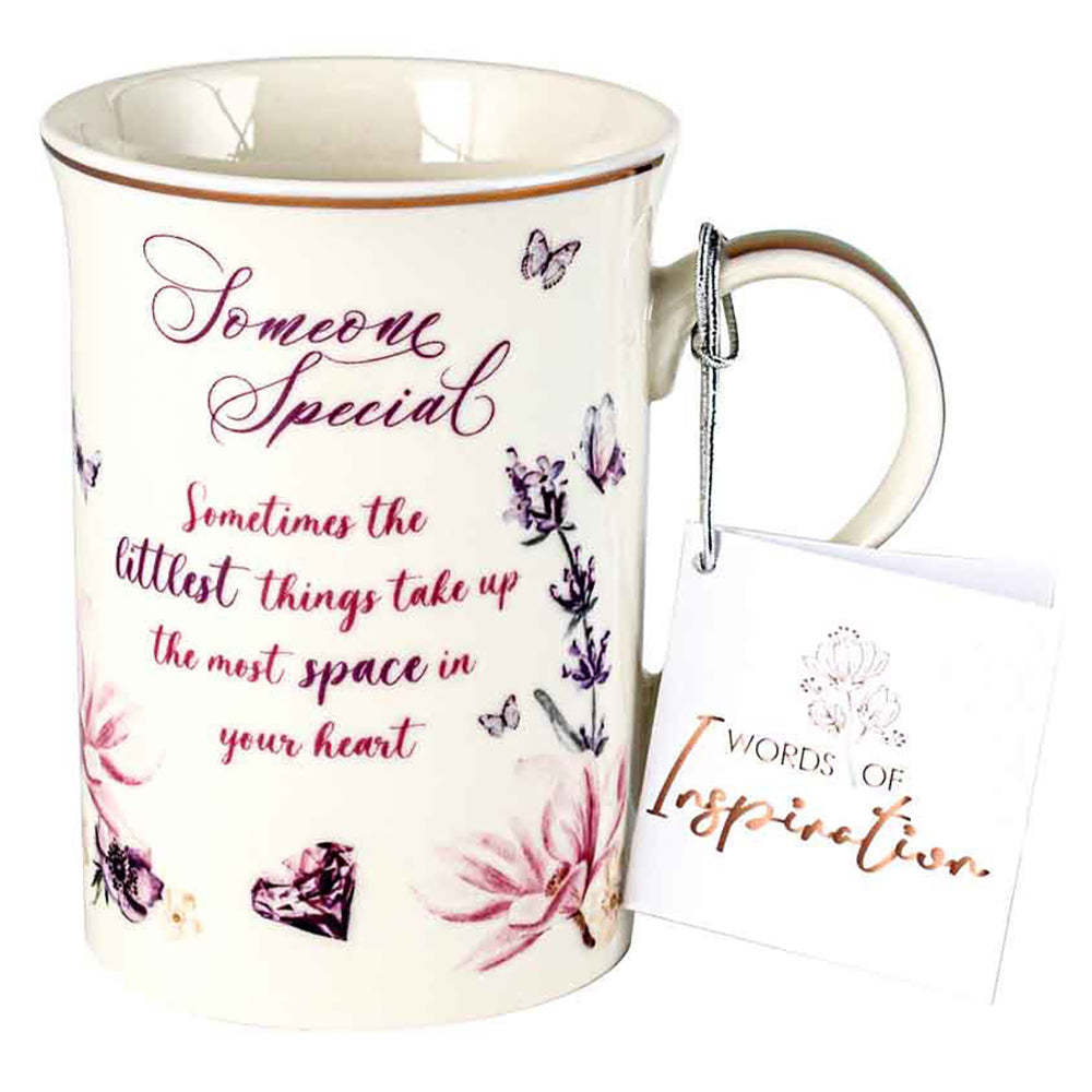 2x Someone Special Inspiration Mug 360ml New Bone China Novelty Drinking Cups