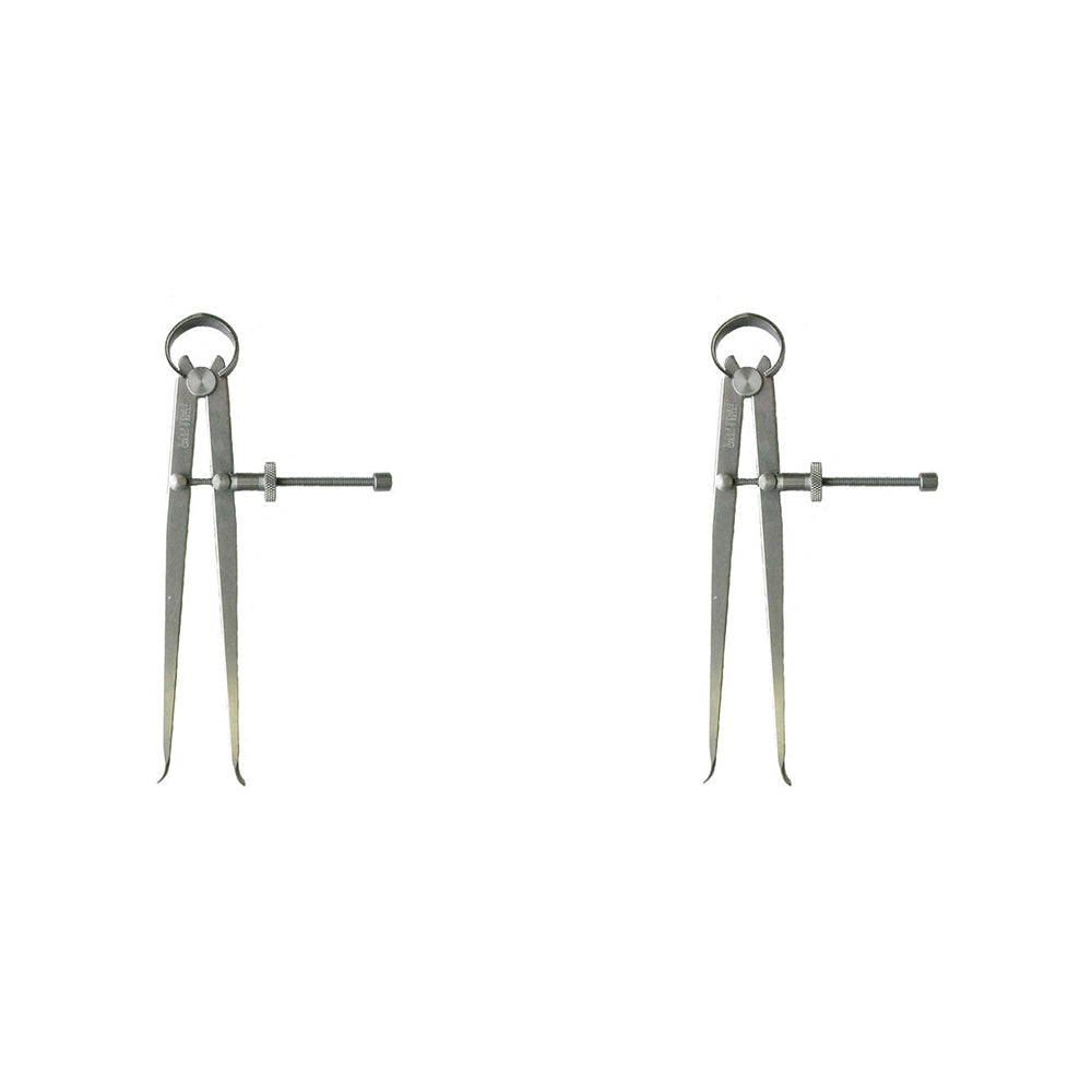 2PK Moore & Wright Steel Inside Caliper Spring Joint 100mm - Silver
