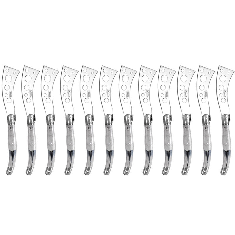 12pc Laguiole Etiquette 21.5cm Soft Cheese Knife - Marble White