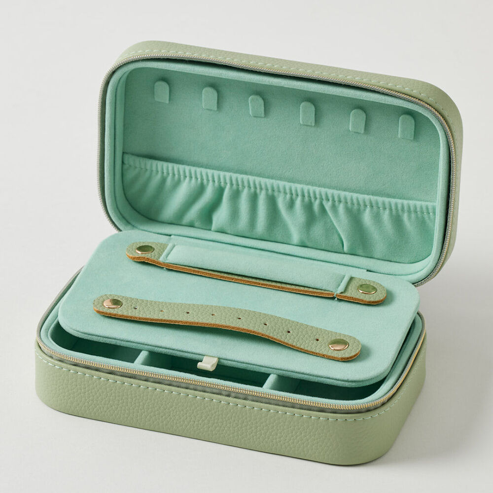 Pilbeam Living Gigi Jewellery Case Box Organiser 19x11cm Sage