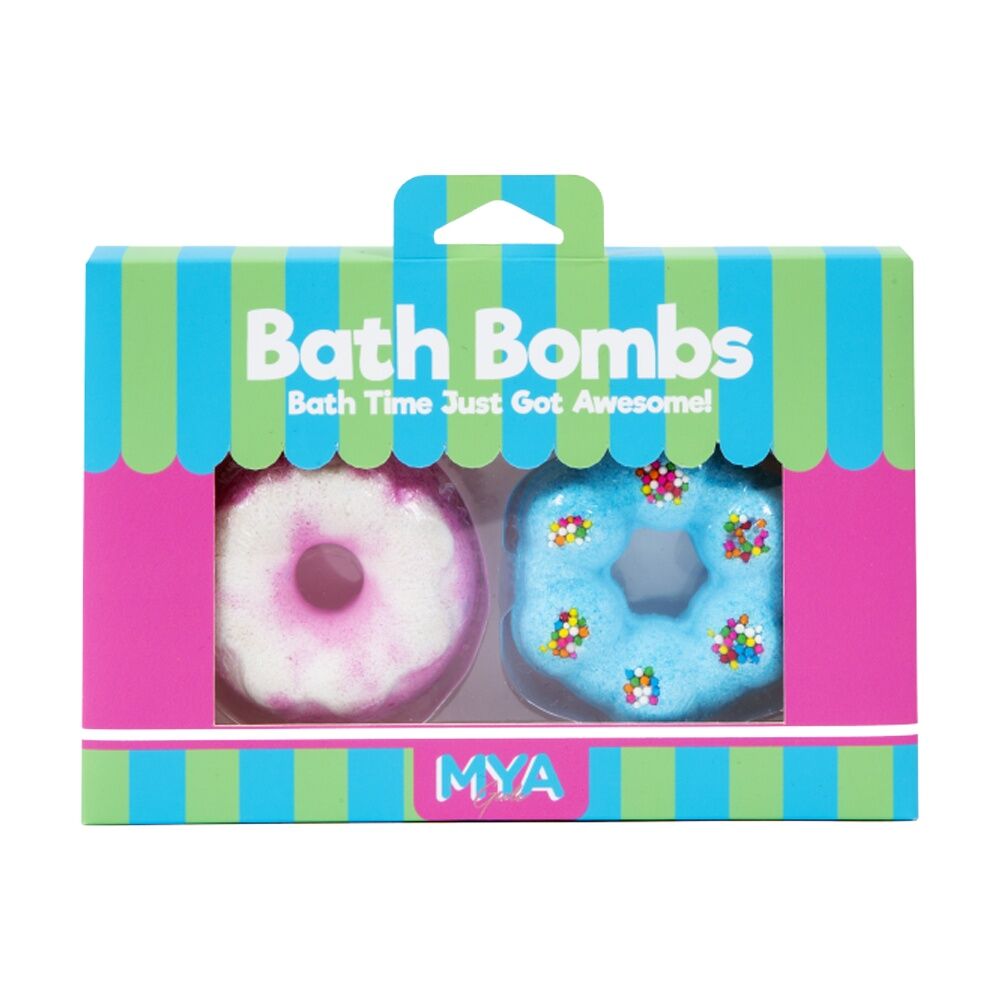 3x 2pc MYA Bath Bombs Donut Fragrant Fizzy Gift Kids/Children Multicolour 8y+