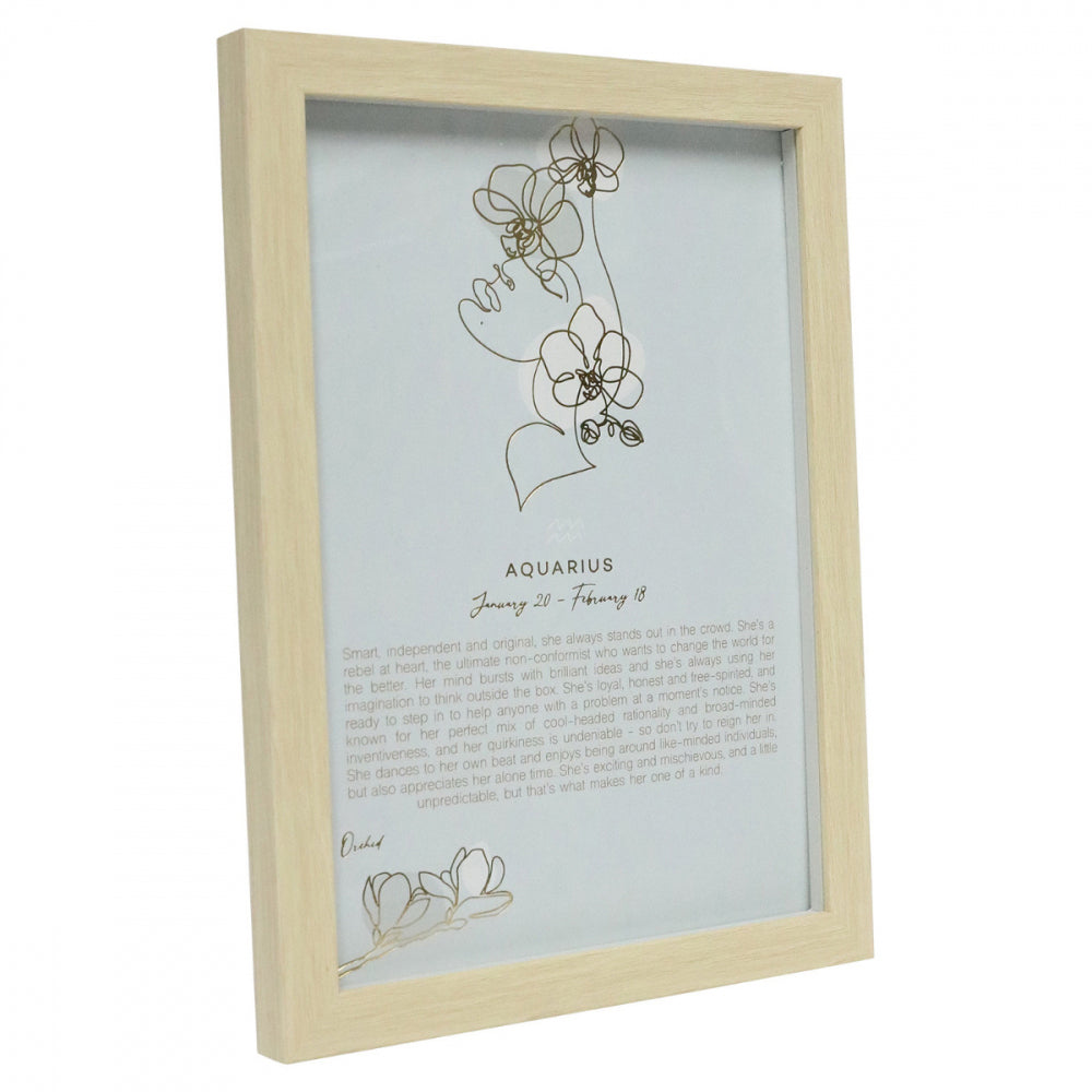 2PK Splosh Mystique Aquarius Glass Framed Print w/ Stand 23.5x32cm