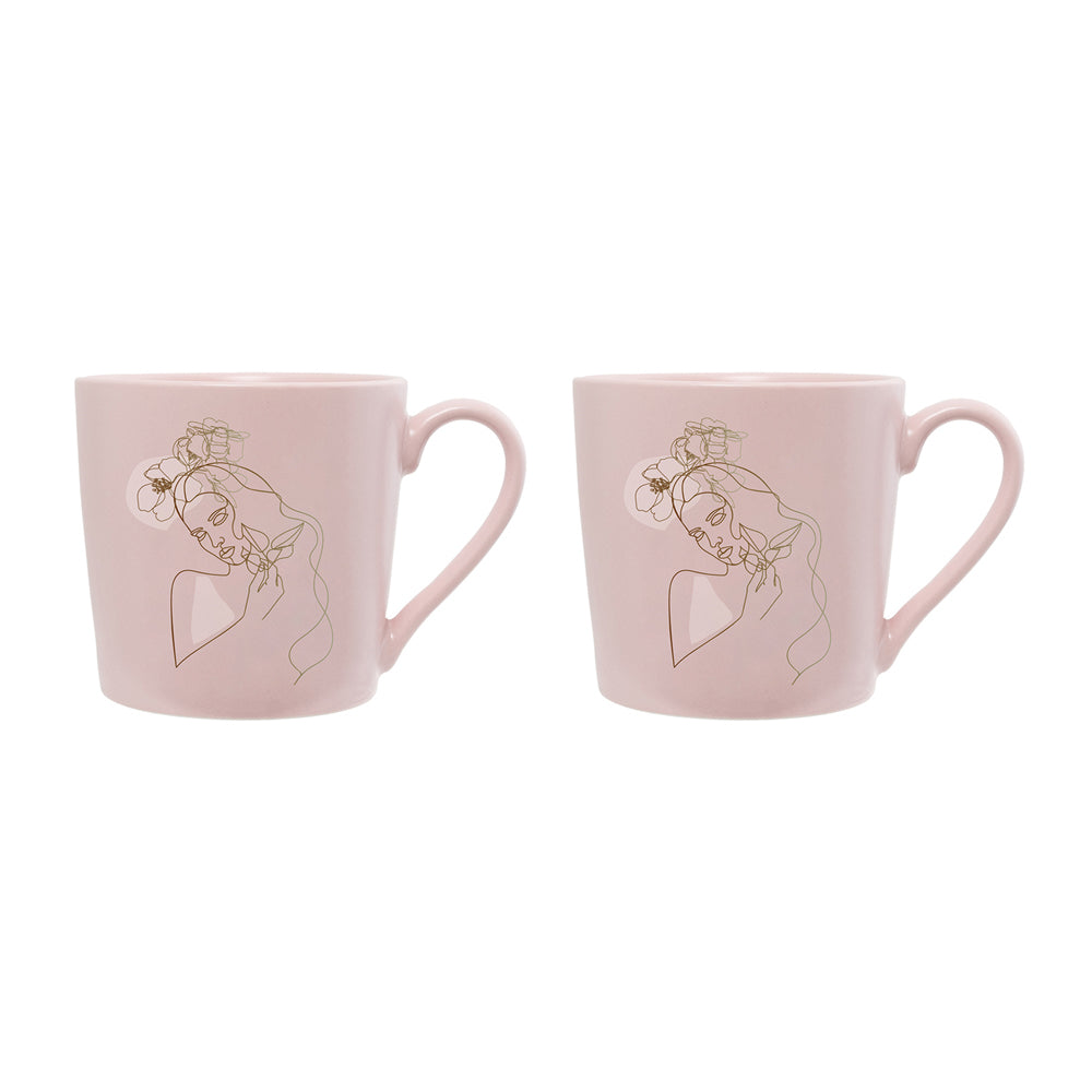 2PK Splosh Mystique 13cm Ceramic Capricorn Mug - Pink