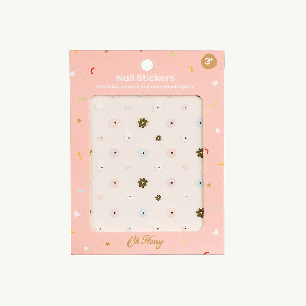 3PK Oh Flossy Cosmetic Nail Stickers/Decals Flowers 3y+