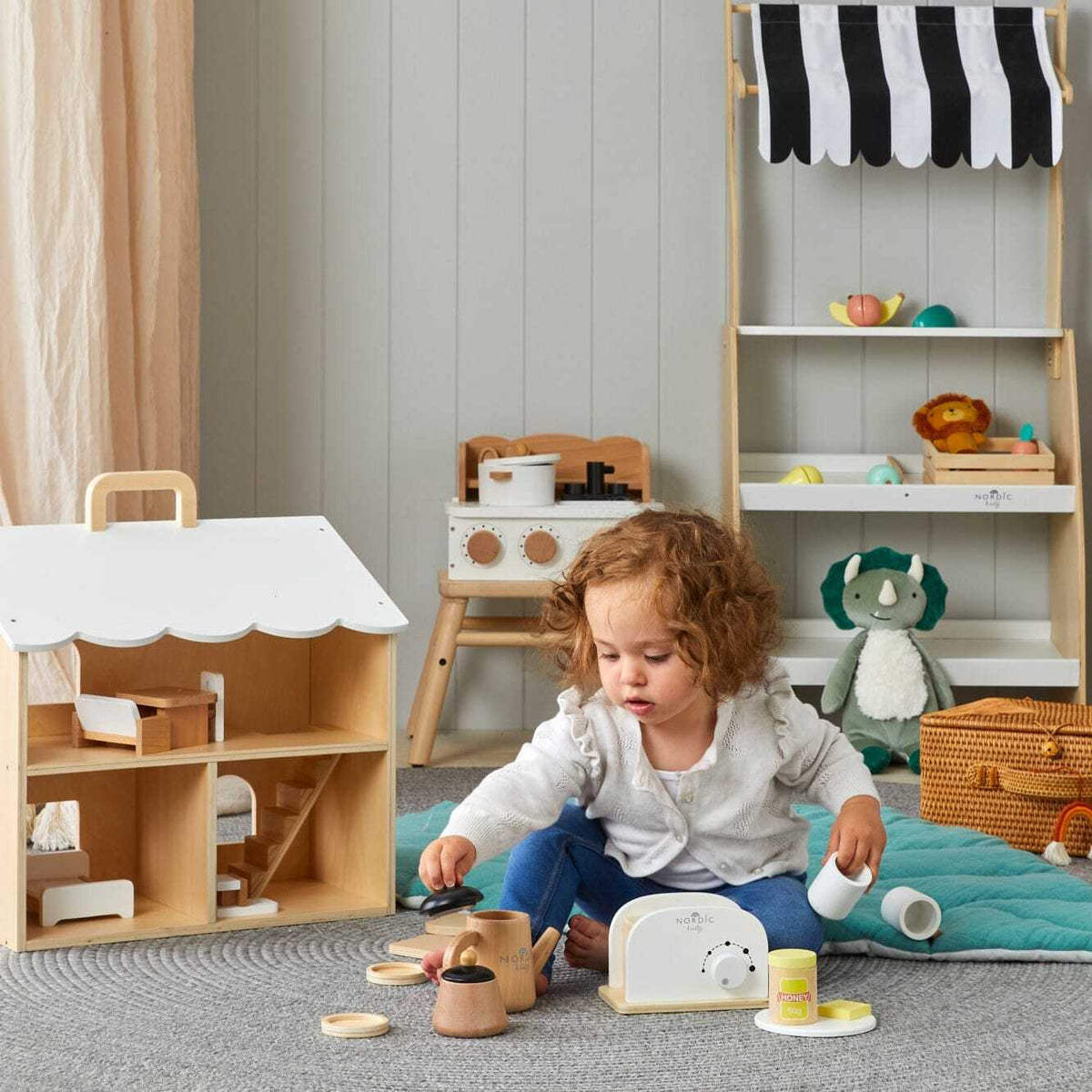 Nordic Kids Children's Wooden Tea Time Play Toy Set 3y+