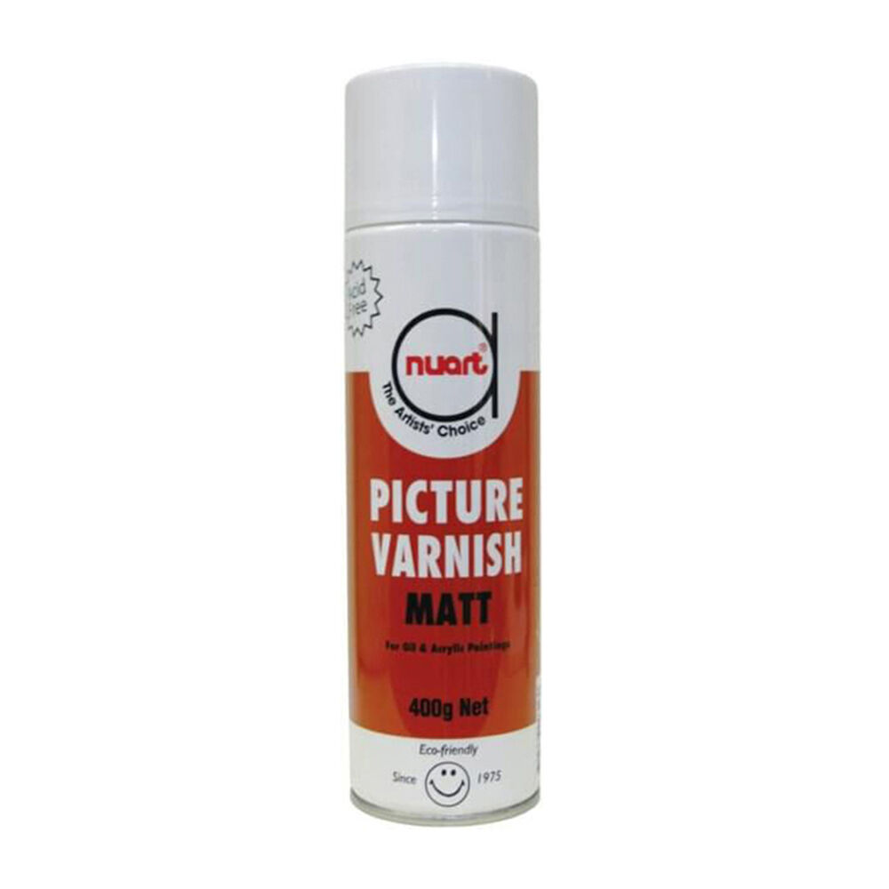 2PK Nuart Oil/Acrylic Painting Matte Picture Protective Varnish Spray Can 400g