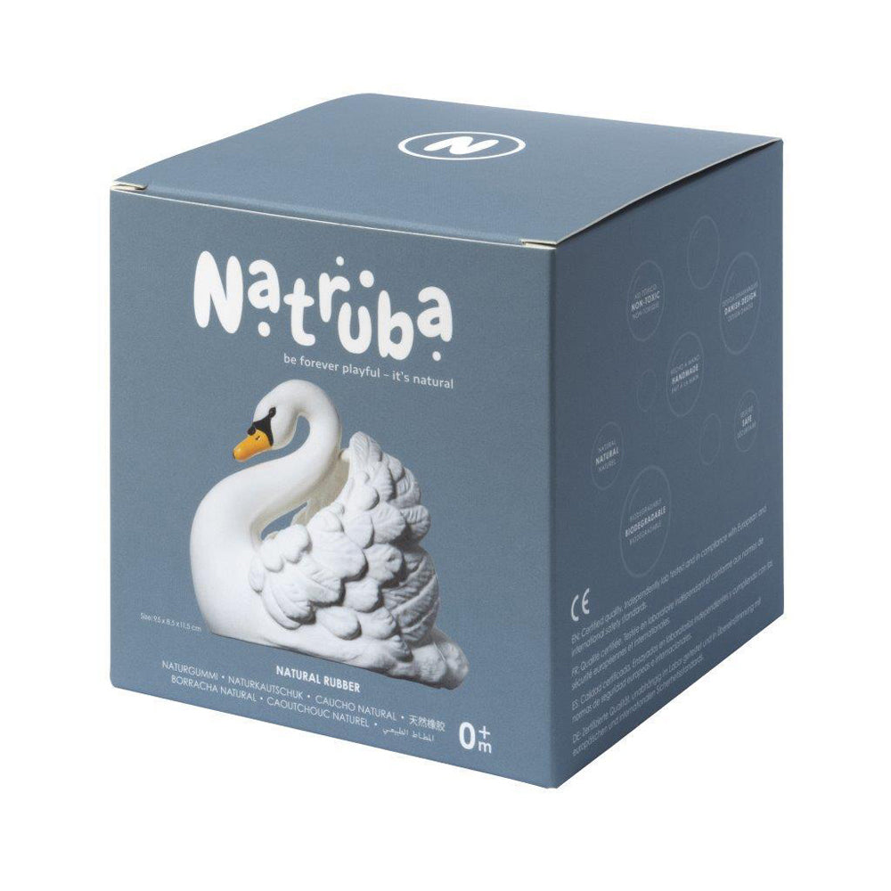 Natruba 11.5cm Rubber Large Swan Bath/Teether Toy Baby 0m+ White