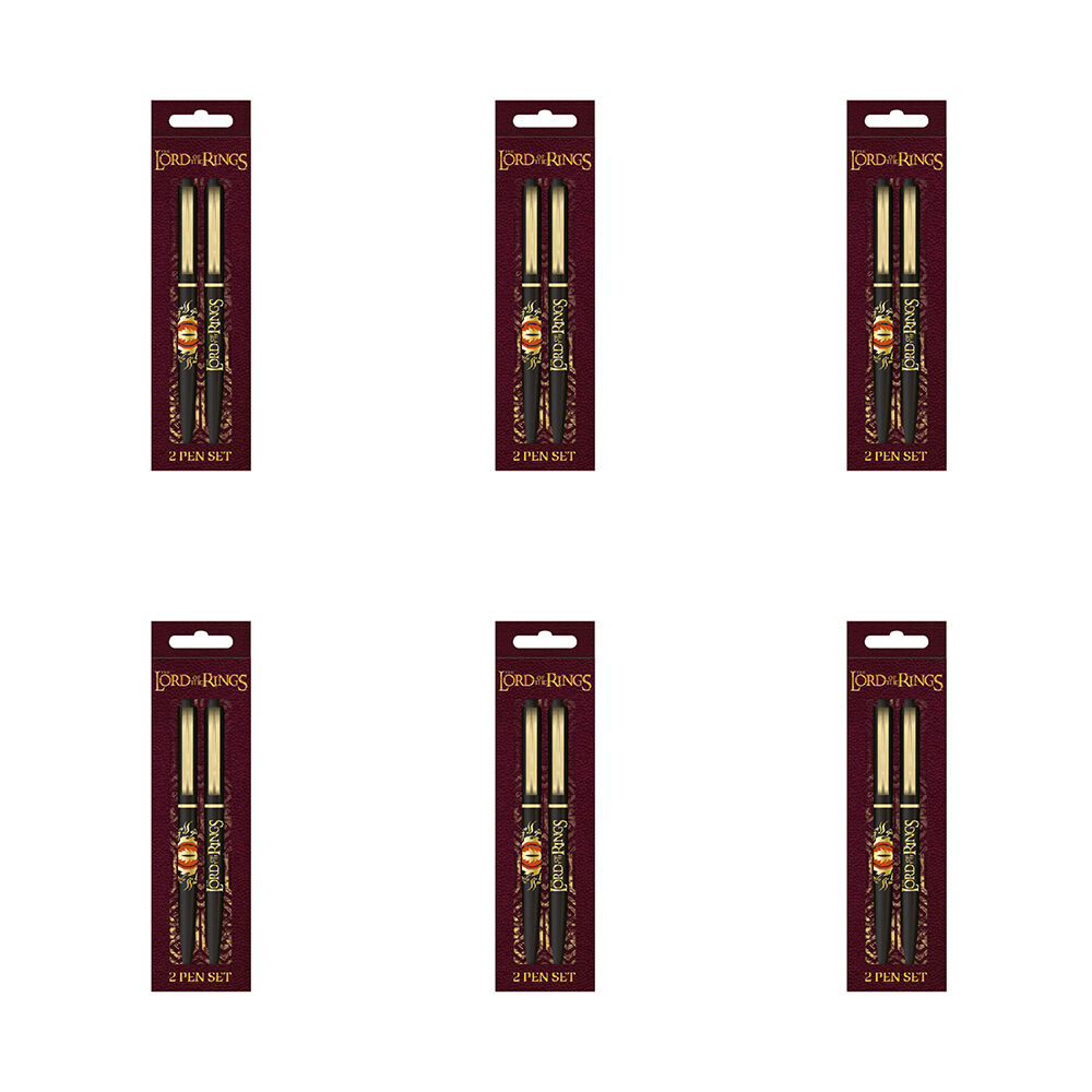 12pc Lord of the Rings Eye of Sauron Writing Pen Set Black