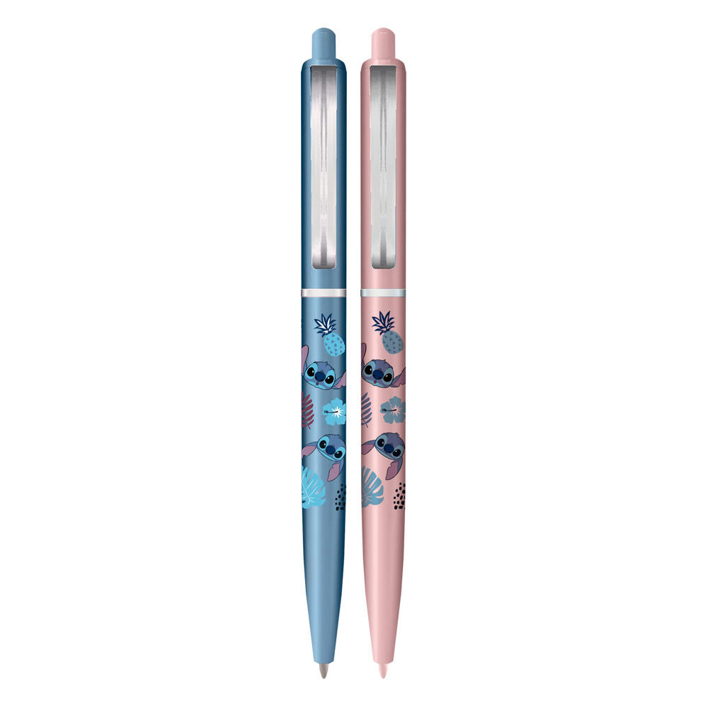 6pc Disney Lilo & Stitch Stitch Smile Pen Set Blue/Pink