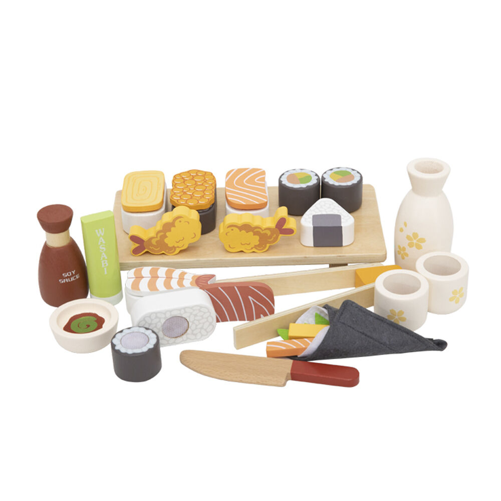 New Classic Toys Sushi Pretend Play Food Kitchen 22cm Kids Wooden Toy 3y+