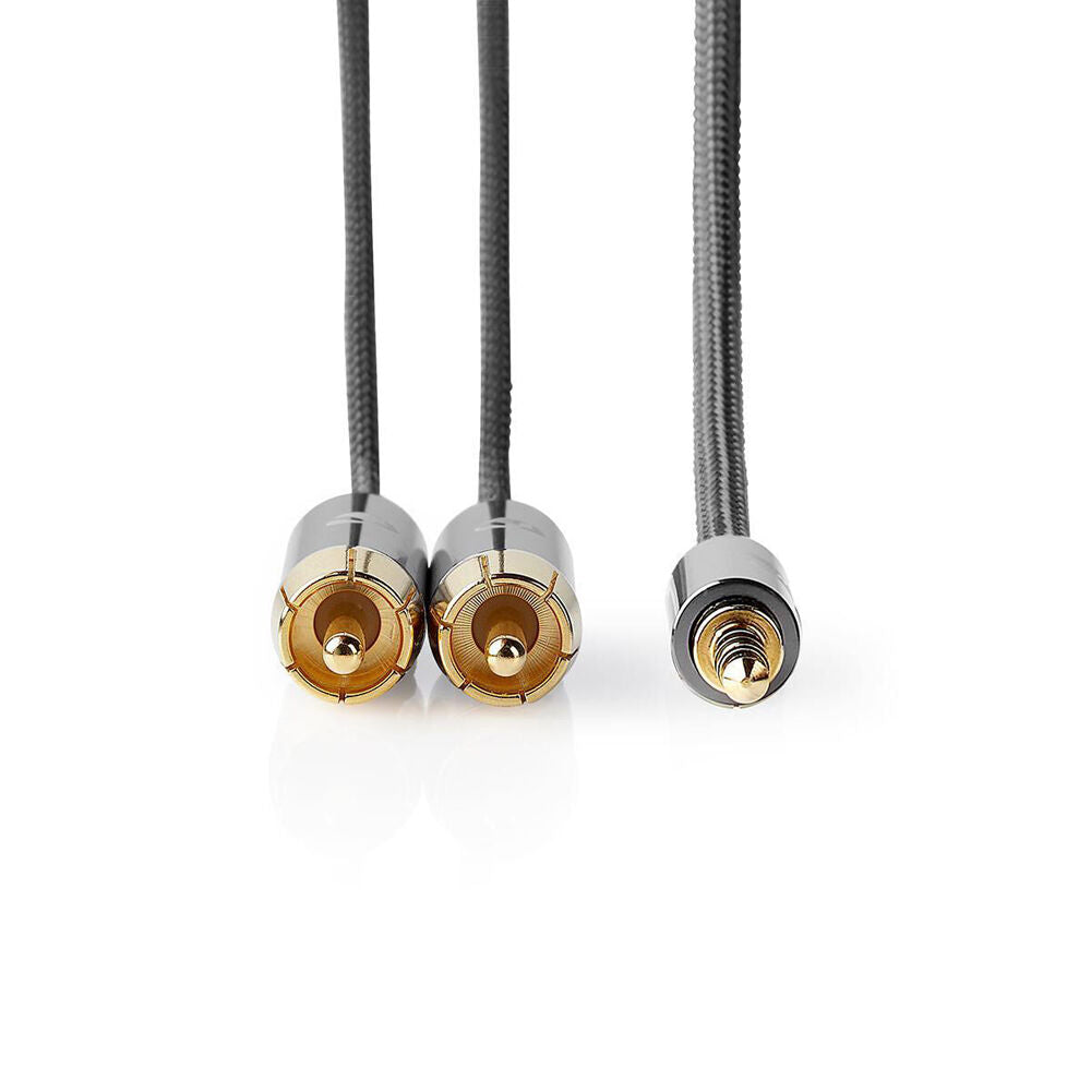 Nedis Stereo Audio Cable 3.5mm Male to 2x RCA Male 5m - Grey