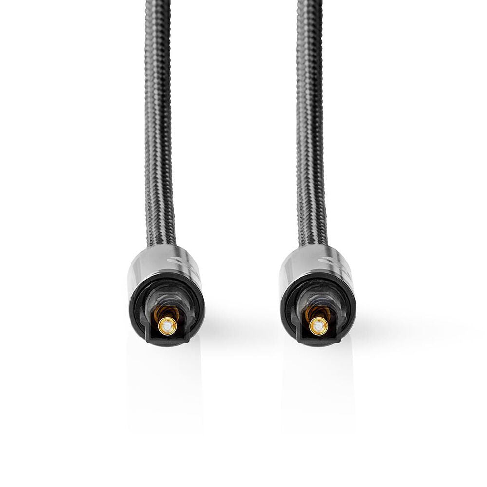 Nedis Optical Audio Cable TosLink Male Braided Nylon 1m - Grey