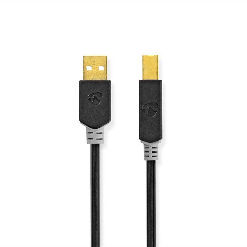 Nedis USB Cable USB-A Male to USB-B Male 1.00m - Grey