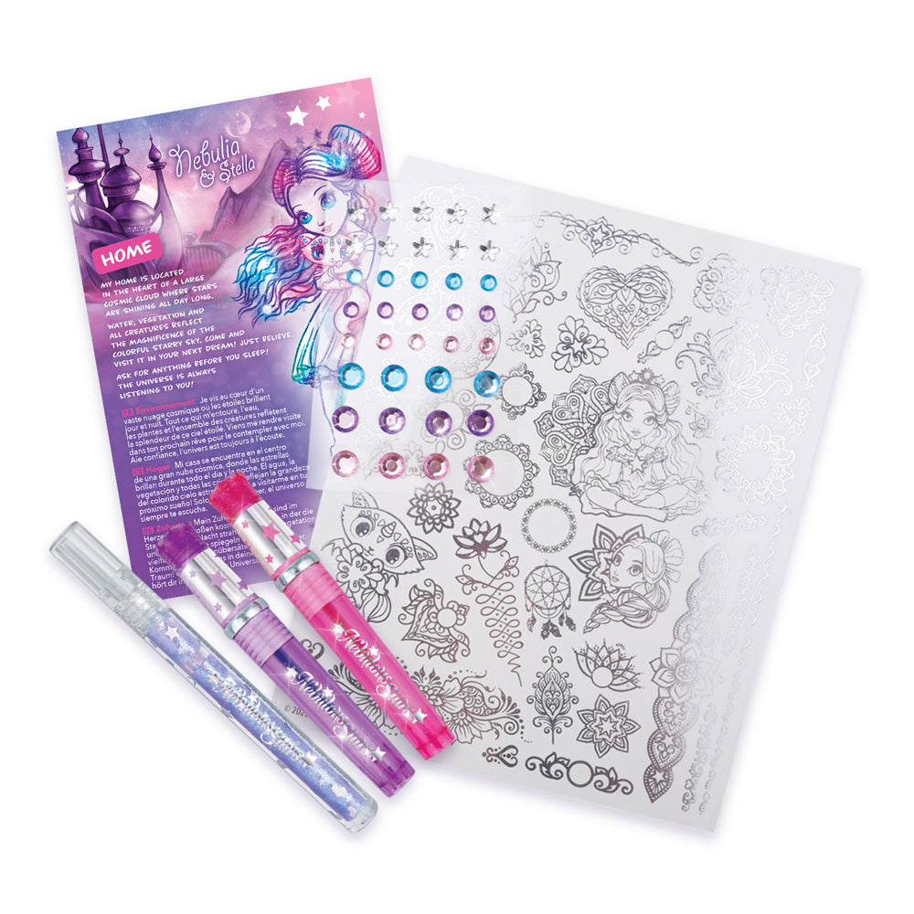 Nebulous Stars Stardust Body Art Temporary Tattoos 8y+