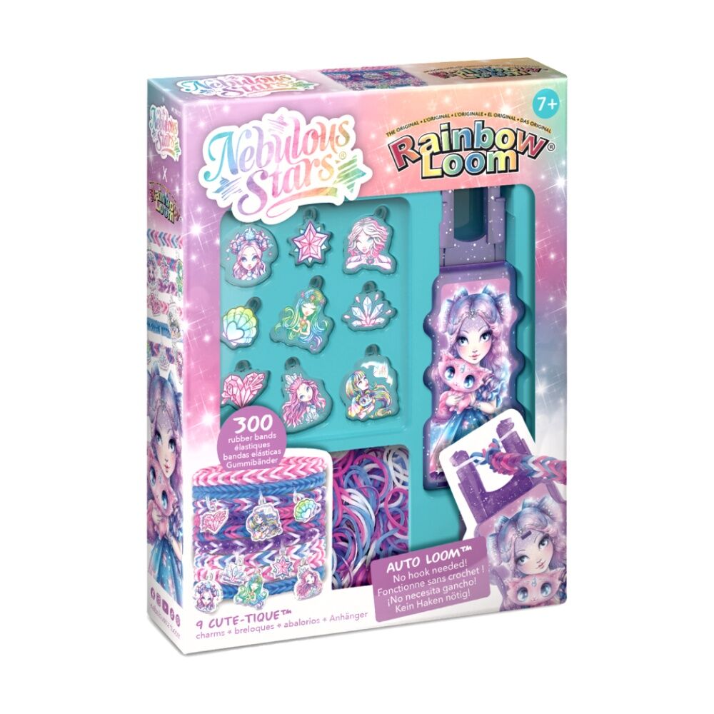 Nebulous Stars Rainbow Loom NS Auto Charm Set 300 Elastics 9 Cute