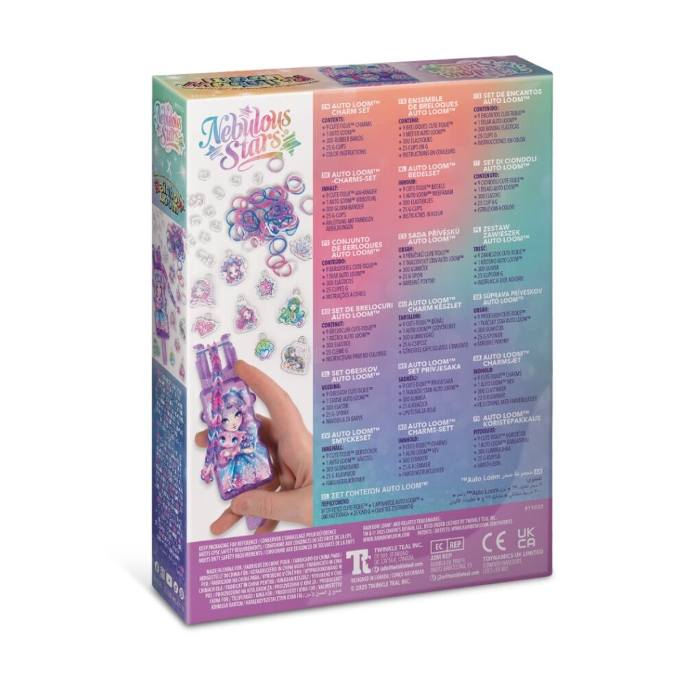 Nebulous Stars Rainbow Loom NS Auto Charm Set 300 Elastics 9 Cute