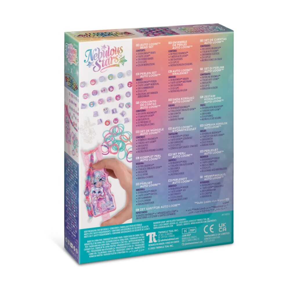 Nebulous Stars Rainbow Loom NS Auto Bead Set 300 Elastics 30 Cute