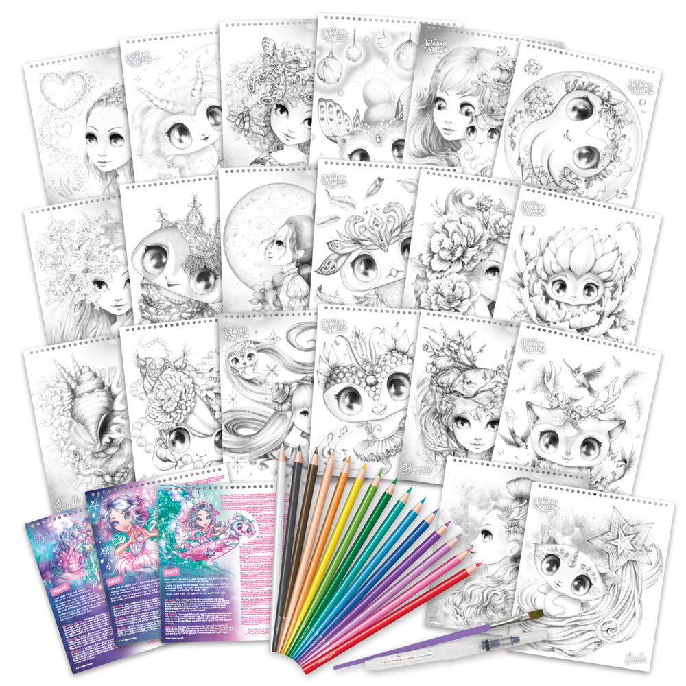 Nebulous Stars Watercoloring Book Kids Activity Set 7y+