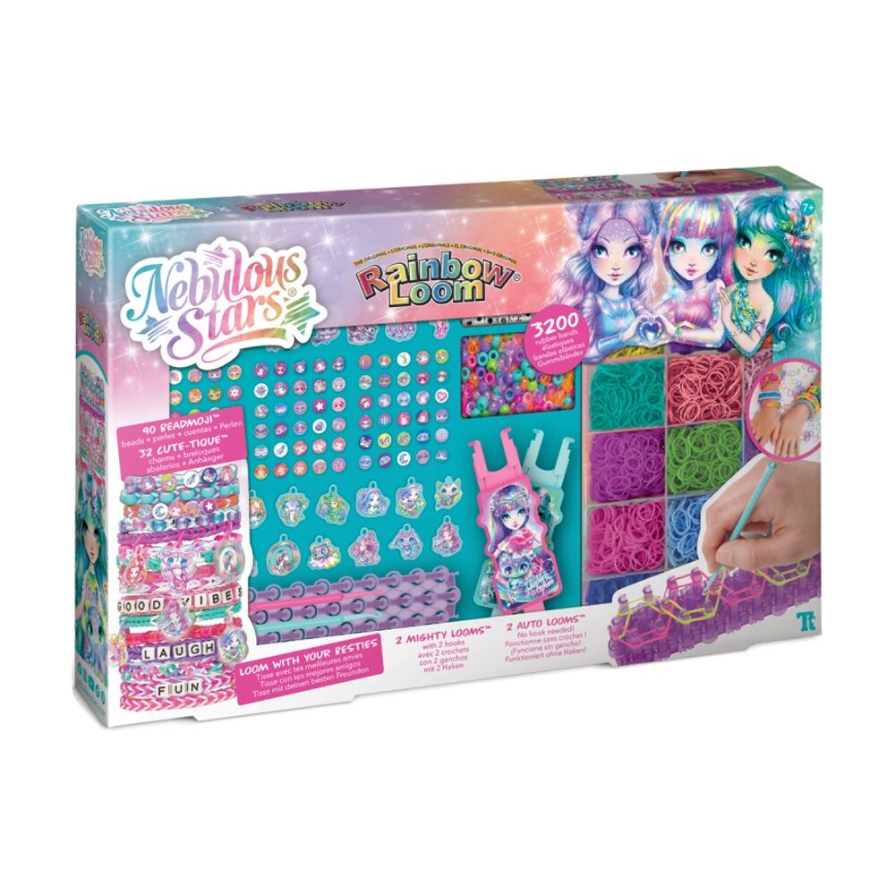 Nebulous Stars Rainbow Loom NS Besties Forever Set 3200 Rubber Bands Beads