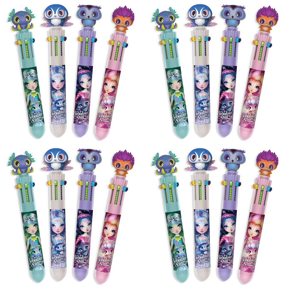 4PK Nebulous Stars 10-Colour Ballpoint Pen - Assorted