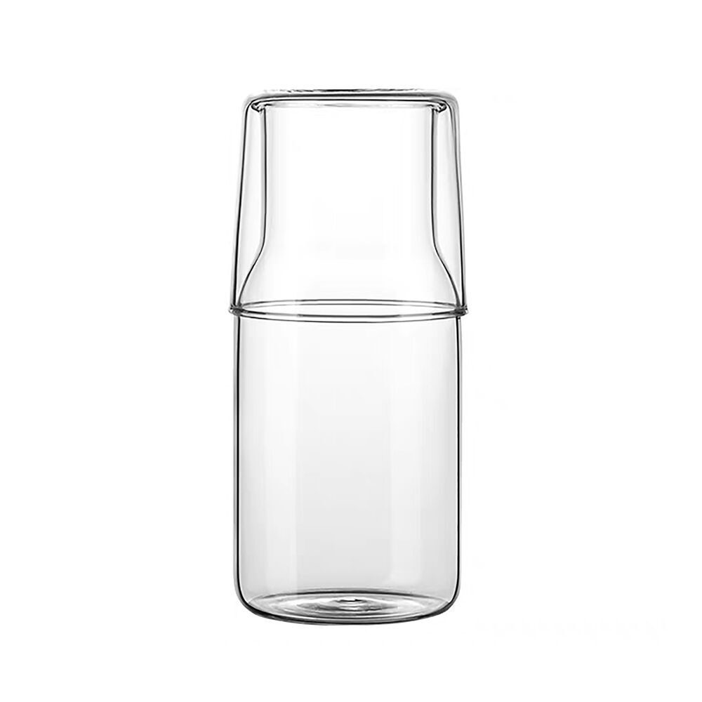 2PK NF Living Clear Top Cup Carafe 550ml w/ Matching Cups Minimalist