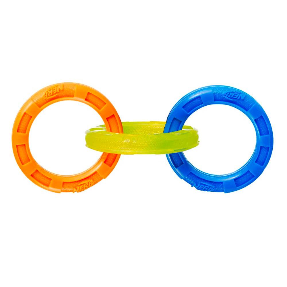 Nerf Tuff Tug 3 Ring Dog Toy