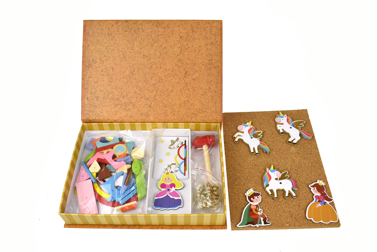 Kaper Kidz Wooden Unicorn Tap A Shape In Bookcase