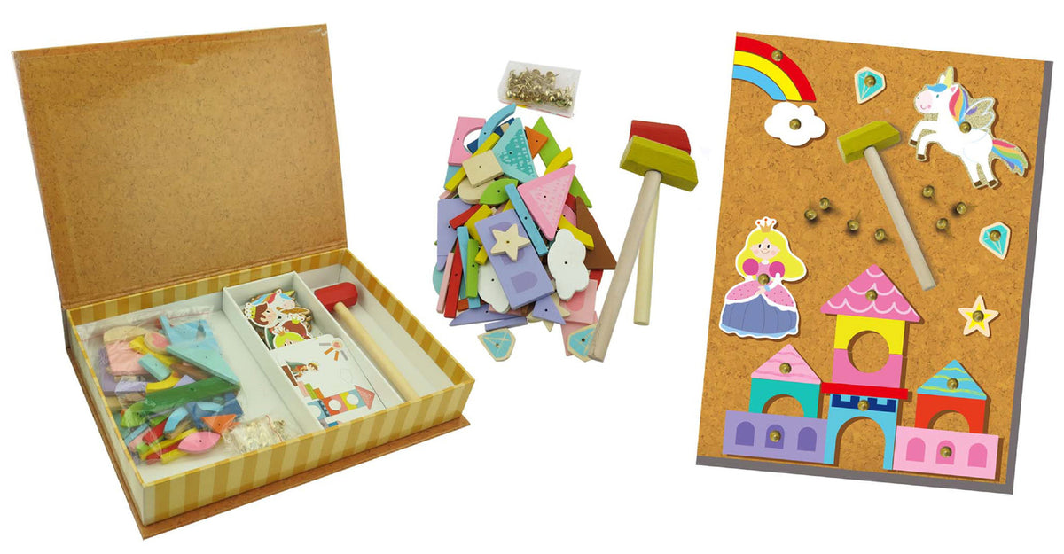 Kaper Kidz Wooden Unicorn Tap A Shape In Bookcase