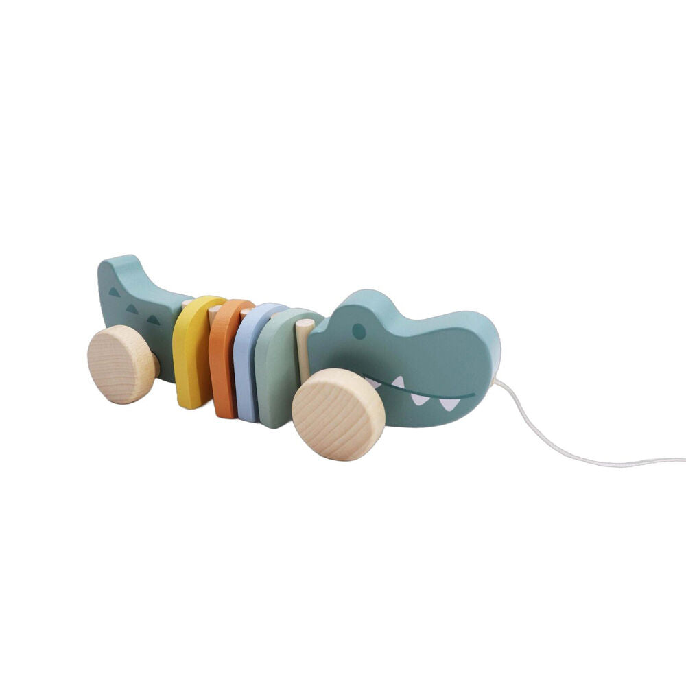 Kaper Kidz Wooden Pull A Long Crocodile Kids/Toddler Toy 12m+