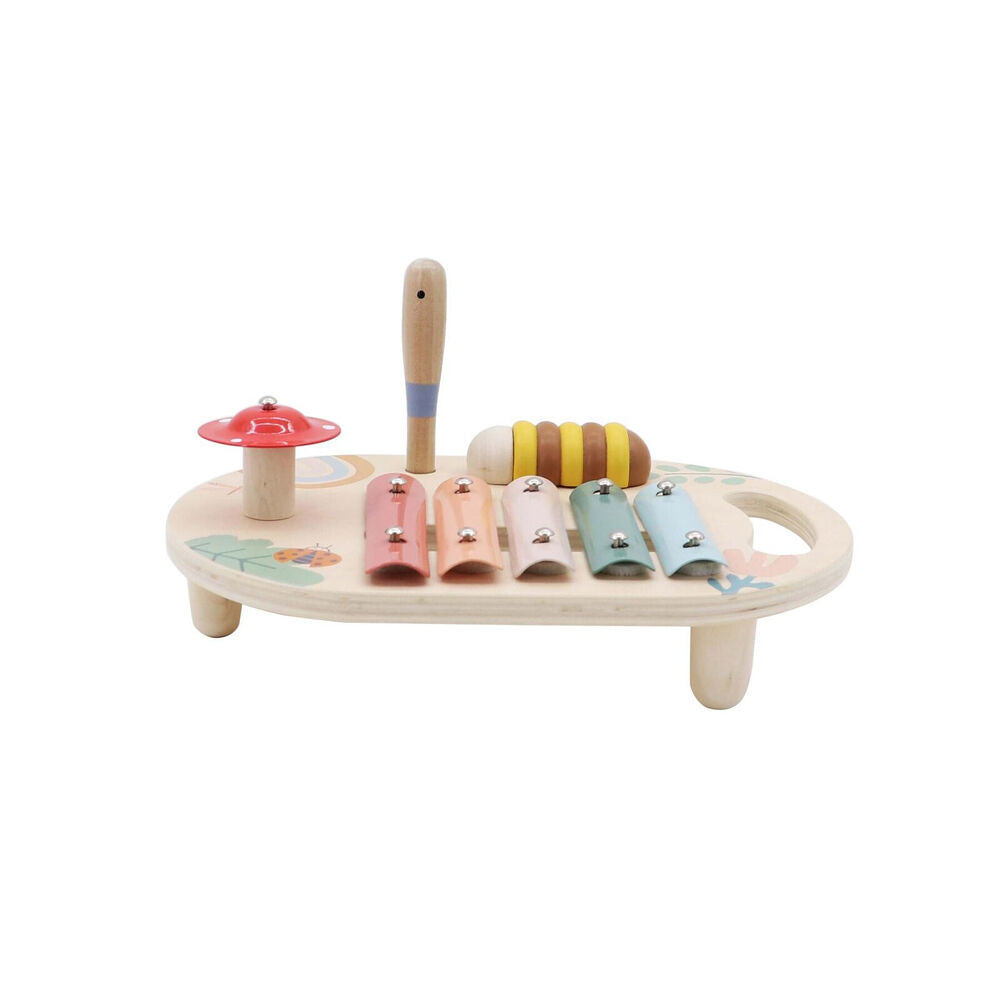 3pc Kaper Kidz Wooden Spring Insect Music Table Toy 18m+