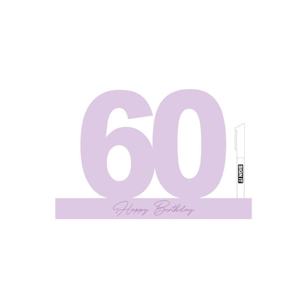 2PK LMD 60 Periwinkle Purple Signature Block Birthday Message