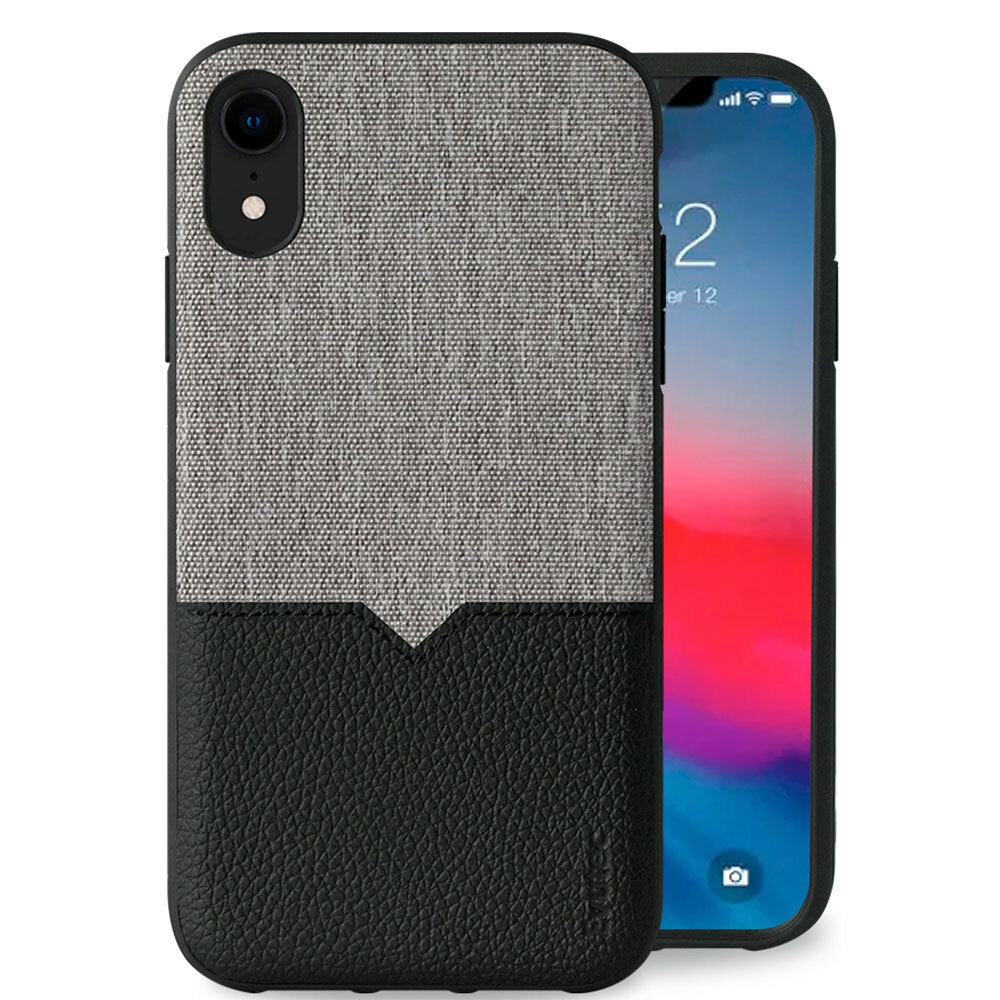 Evutec iPhone XR Case AFIX+ Magnetic w/ Car Mount - Canvas/Black