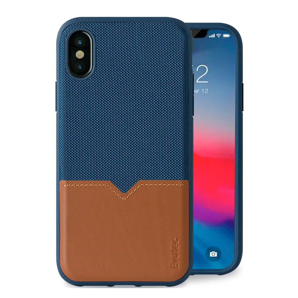 Evutec iPhone XS Max Northill Case W/ AFIX Vent Mount - Blue Saddle