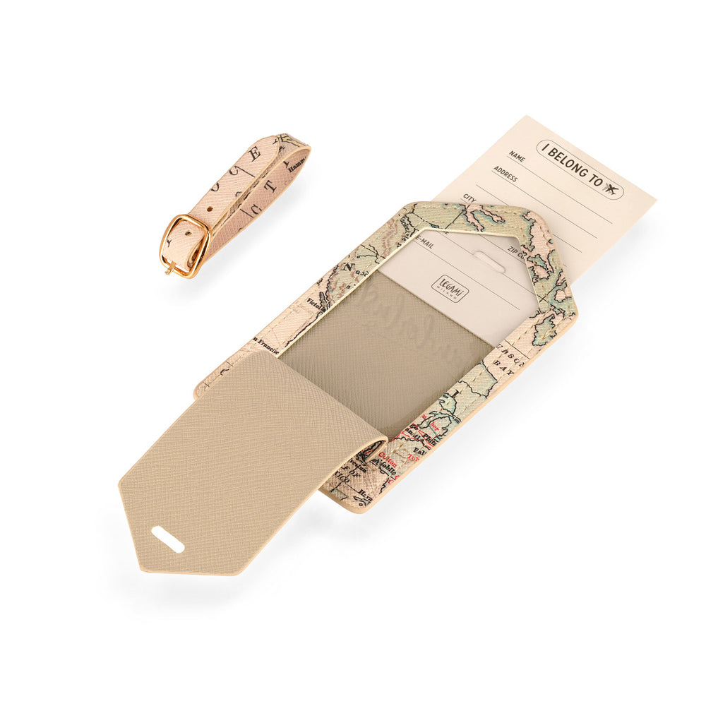 2PK Legami PU Leather Luggage Tag Address/Nametag - Travel